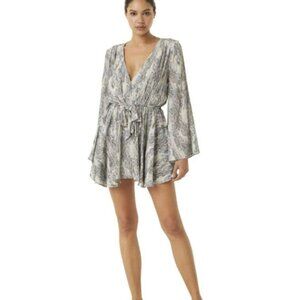 Misa Animal Print Long Sleeve Mini Dress Size Large NWT